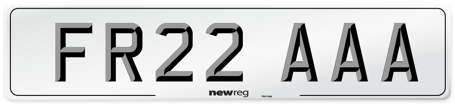 FR22 AAA Number Plate from New Reg